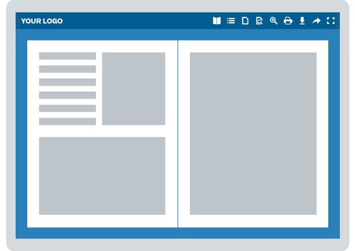 Illustration of digital publishing viewer